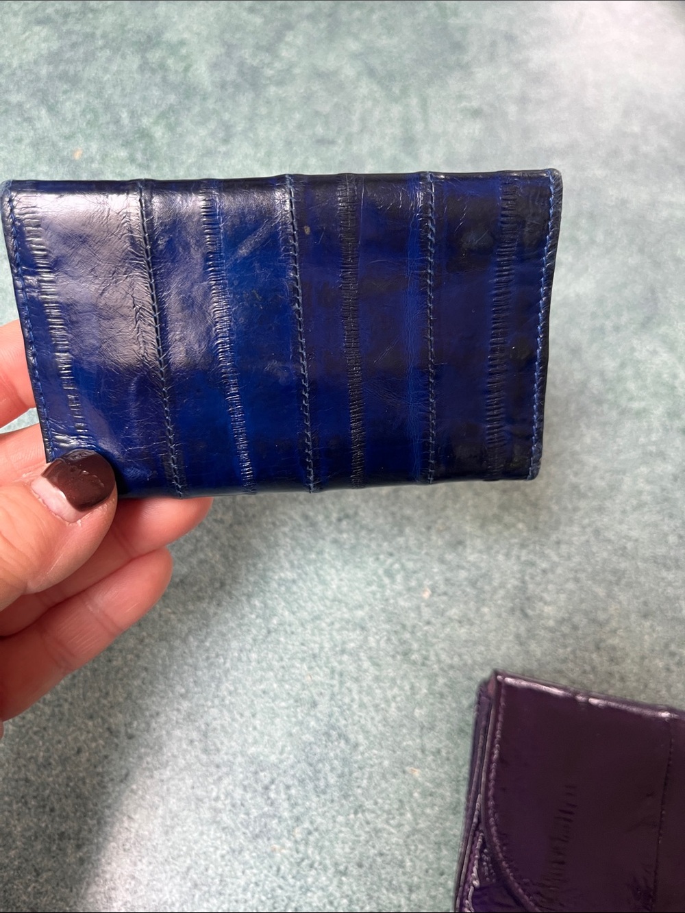 Eel Skin Mini Wallets - Picture 4 of 12